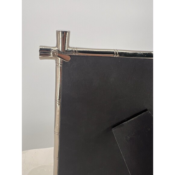 Pottery Barn Silver Metal Bamboo Picture Photo Frame 8" x 10" #2000G - Picture 6 of 9